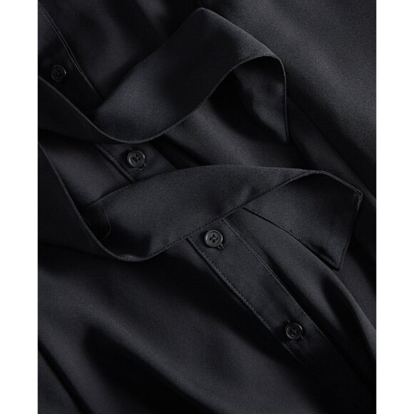 On 34th Plus Size Long-Sleeve Belted Black Shirtdress NWT - Picture 7 of 12